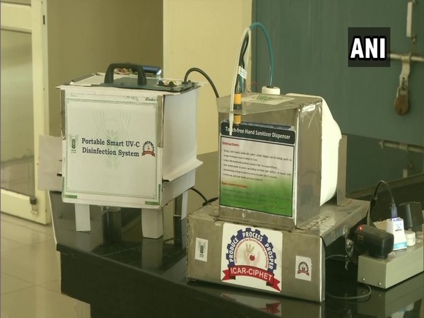 Scientists at ICAR-CIPHET design 2 sanitisation machines. (Photo/ANI)