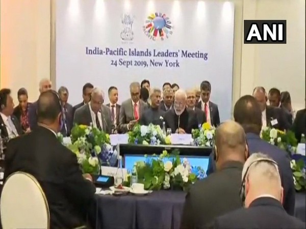 Prime Minister Narendra Modi addressing the India-Pacific Islands Leaders' Meeting in New York