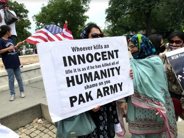 MQM US Chapter staged a protest at the State Department and White House in Washington DC against atrocities on Mohajirs by the state of Pakistan.