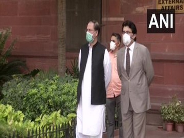 Syed Haider Shah, Pakistan's Charge d'affaires to India leaves from Ministry of External Affairs. (File Photo)