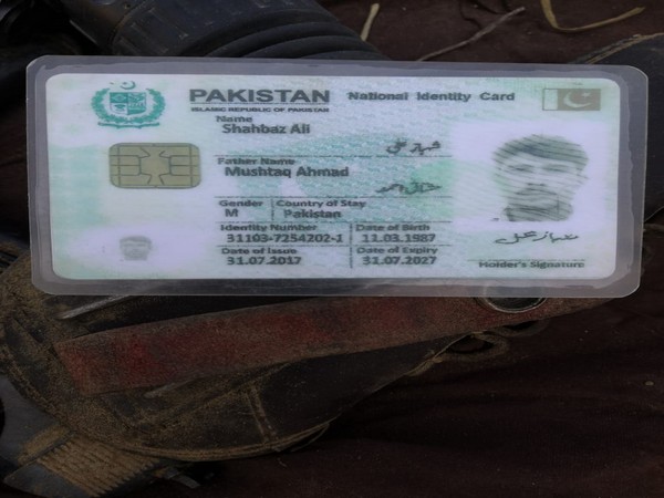 One of the dead was identified as Shahbaz Ali from the Identity card recovered  (Photo/ANI)