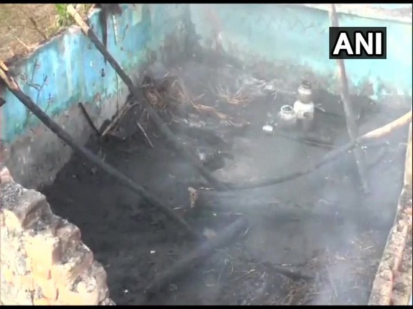 Visual from house destroyed by Pakistan Army shelling in Kathua on Sunday. Photo/ANI
