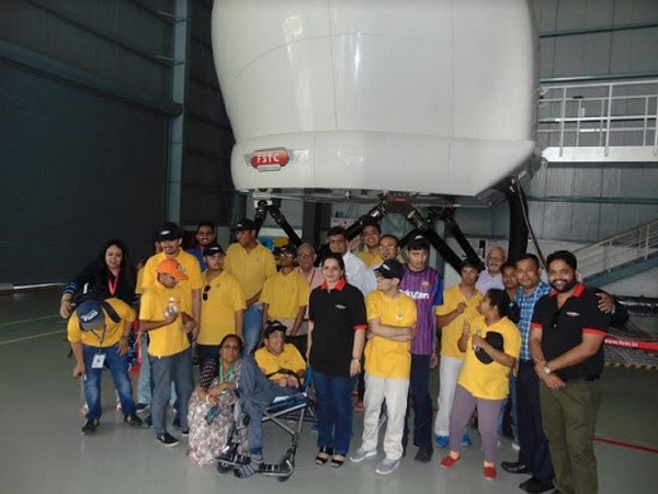 Students and teachers of Pallavanjali school after their experience on the simulators at FSTC