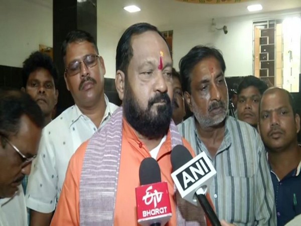BJP MP Basanta Kumar Panda speaking to ANI in Bhubaneswar on Sunday. Photo/ANI