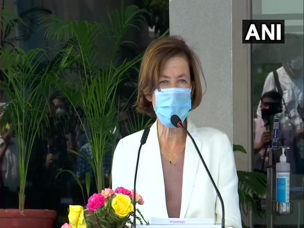 French Defence Minister Florence Parly during the joint press briefing in Ambala on Thursday.