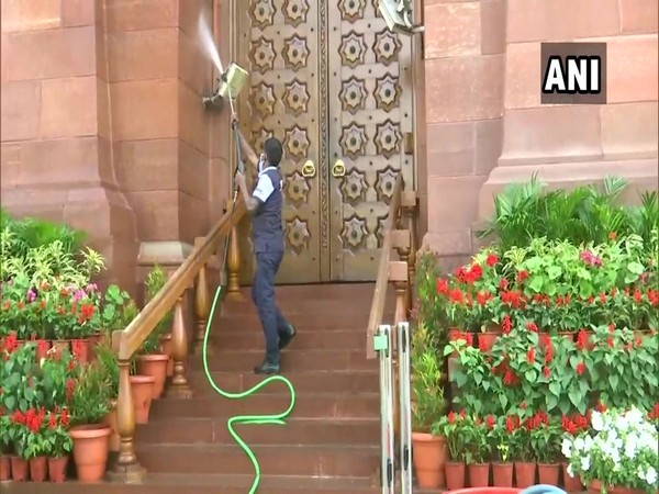 Parliament premises were cleaned and sanitized on Saturday
