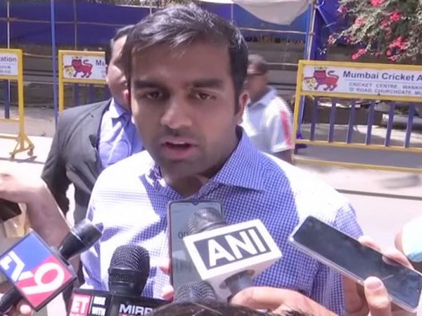 Parth Jindal speaking to reporters in Mumbai on Saturday. Photo/ANI