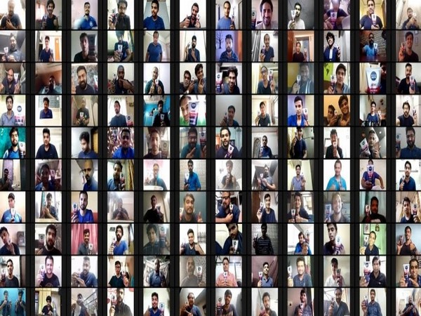 Participants for the Guinness World Records attempt by NIVEA India for 'most people washing their faces online simultaneously' 