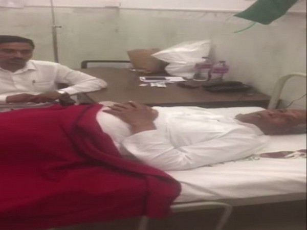 Congress MLA Shrimant Patil at the hospital in Mumbai.