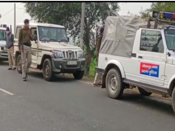 Police at the crime scene.