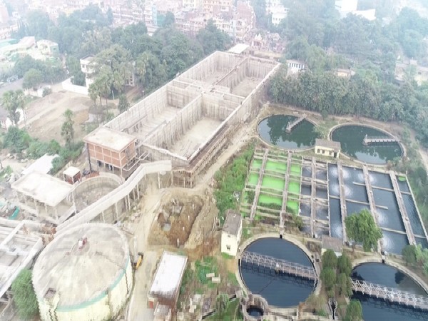 The view of the new Sewage Treatment Plant being constructed in Patna