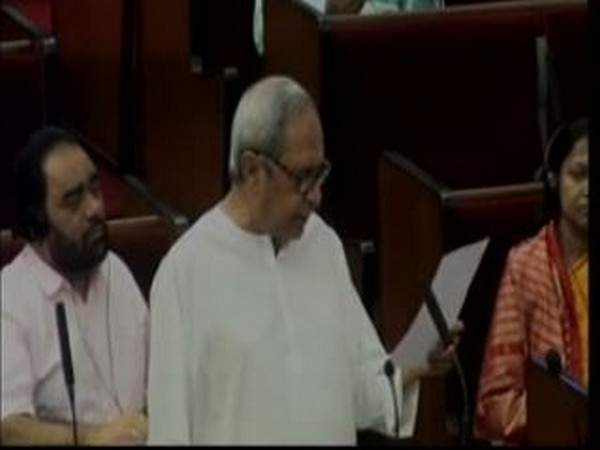 Odisha Chief Minister Naveen Patnaik making a statement in the Assembly on Friday. Photo/ANI