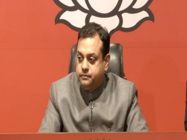 BJP leader Sambit Patra speaking to reporters at a press conference in New Delhi on Wednesday. Photo/ANI