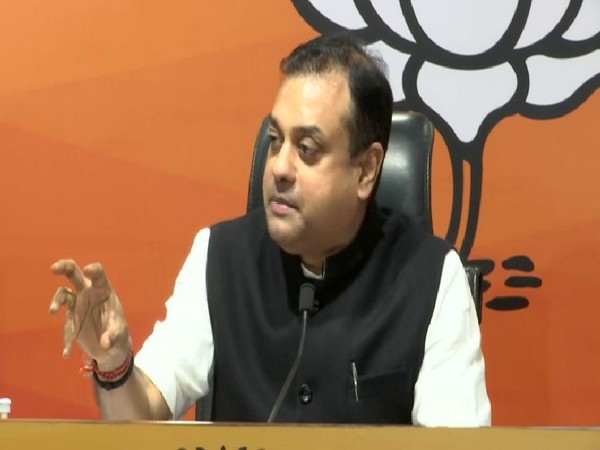 BJP Spokesperson Sambit Patra speaking to media persons at a press conference in New Delhi on Monday. [Photo/ANI]