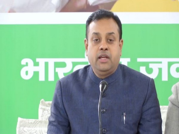 BJP spokesperson Sambit Patra speaking at a press conference in New Delhi on Thursday. Photo/ANI