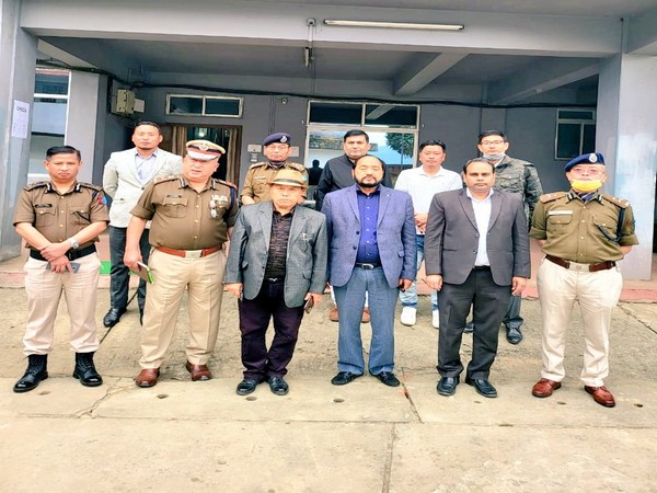 Nagaland Deputy CM Yanthungo Patton with senior officials in Mon Town on Monday (Photo/@YanthungoPatton)