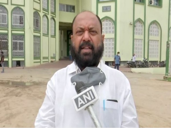 Petitioner Zakir Hussain Jaweed,Telangana State Waqf board Member speaking to ANI on Thursday. (Photo/ANI)