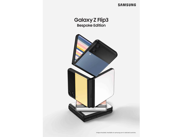 Photo description: Galaxy Z Flip 3 Bespoke Edition. (Photo: Samsung Electronics)