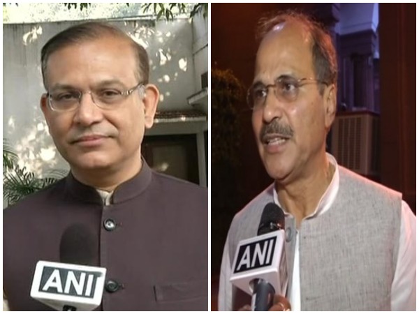 Former Union Minister Jayant Sinha (left) and Congress leader Adhir Ranjan Chowdhury (right)