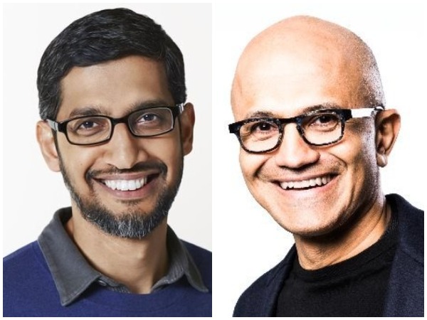 CEO of Google and Alphabet, Sundar Pichai and Microsoft CEO, Satya Nadella (Twitter)