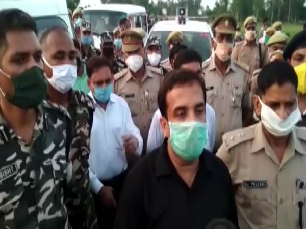 Pilibhit District Magistrate Vaibhav Shrivastava in conversation with ANI.