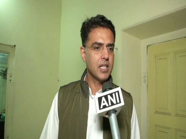 Rajasthan Deputy Chief Minister and Congress leader Sachin Pilot talking to ANI on Monday in Jaipur, Rajasthan. Photo/ANI