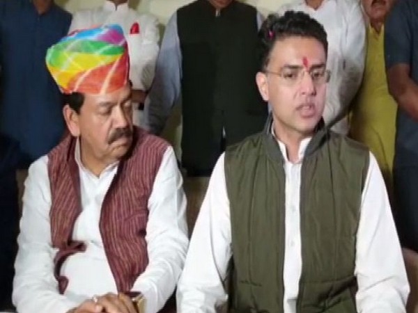 Rajasthan Deputy Chief Minister Sachin Pilot speaking to media in Jodhpur on Friday. Photo/ANI