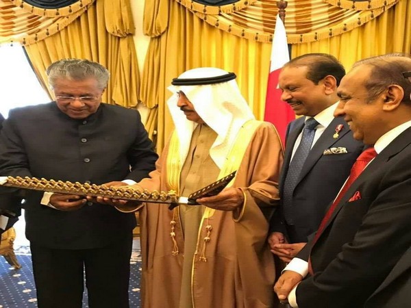 Kerala Chief Minister Pinarayi Vijayan with Bahrain's Prime Minister Khalifa bin Salman Al Khalifa in 2017. (Photo credit: Kerala CMO)