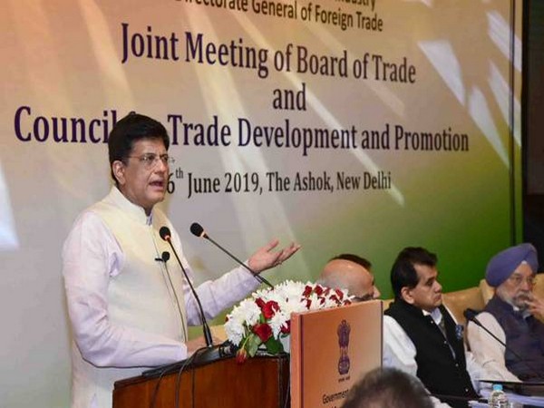 Goyal addressing joint meeting of the Board of Trade and the Council of Trade Development in New Delhi on Thursday