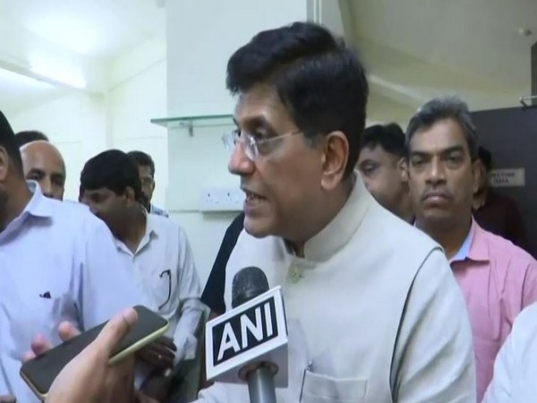 Union Minister Piyush Goyal talking to ANI in Goa on Friday. Photo/ANI