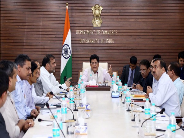 Goyal interacting with industry representatives in New Delhi on Monday