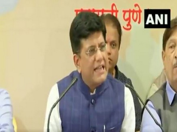 Union Minister Piyush Goyal addressing a press conference in Pune on Friday.