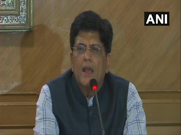 Commerce and Industry Minister Piyush Goyal speaking to reporters in New Delhi on Wednesday.