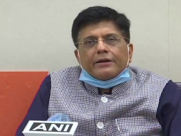 Union Railways Minister Piyush Goyal speaking to ANI in New Delhi on Thursday.        Photo/ANI