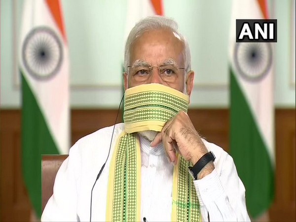 Prime Minister Narendra Modi interacting with Sarpanchs from across the nation via video conferencing on Friday.