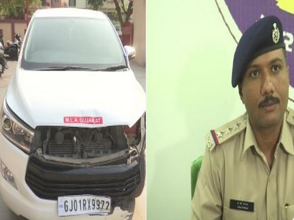 The visual of Congress MLA car (Photo/ANI)