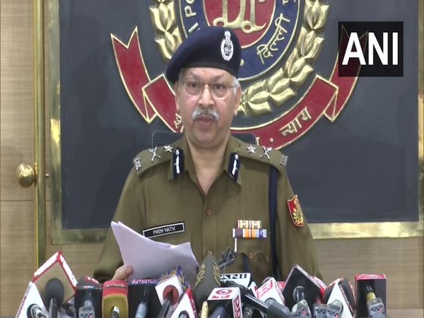 Joint Commissioner of Delhi Police (Cyber Crime), Prem Nath addressing a press conference. (Photo/ANI) 