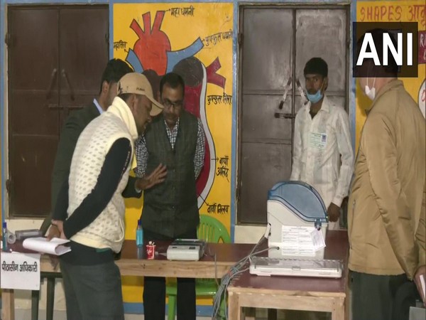 Visual from a polling booth in Farrukhabad, Uttar Pradesh on Sunday.