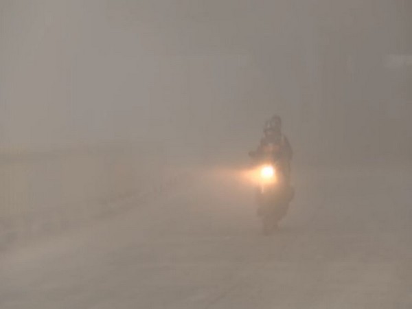 Low visibility due to smog near Signature Bridge in Delhi. 