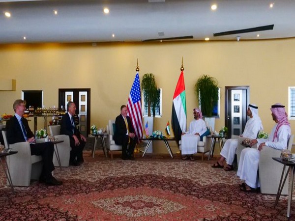 US Secretary of State, Michael Pompeo, met UAE Foreign Minister and National Security Advisor (Picture tweeted by Michael Pompeo)