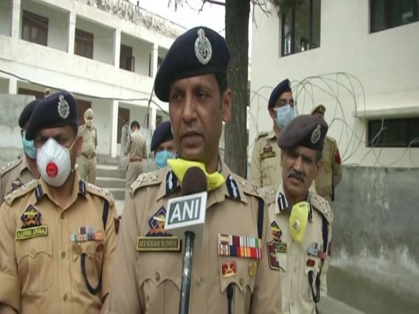 Jammu zone Inspector General of Police Mukesh Singh speaking to ANI on Monday. Photo/ANI