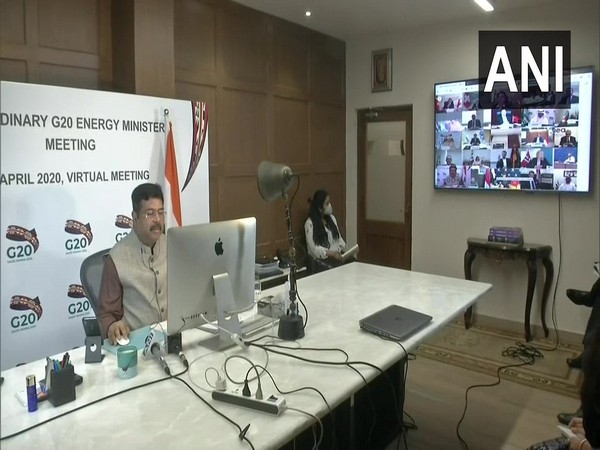 Union Minister for Petroleum and Natural Gas Dharmendra Pradhan at the G20 Energy Ministers' meeting held via video conferencing on Friday.
