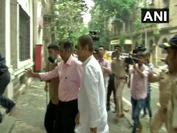 NCP leader Praful patel arriving at ED office in Mumbai on Friday. Photo/ANI