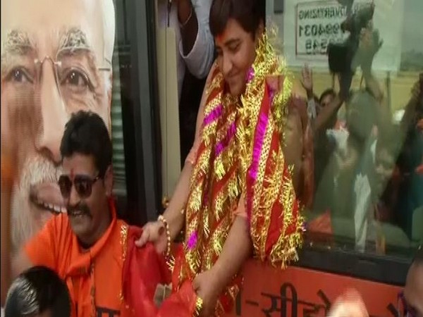 BJP's candidate from Bhopal, Pragya Singh Thakur campaigns for elections