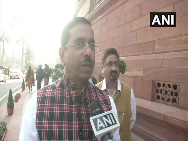 Union Minister Prahlad Joshi speaking to ANI in New Delhi on Thursday.