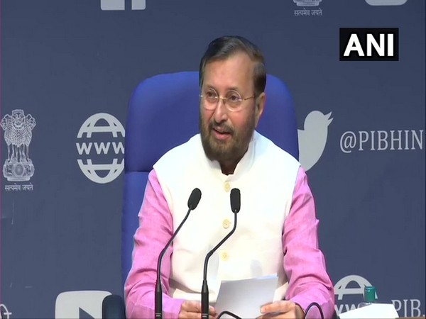 Union Minister Prakash Javadekar addressing a press conference on Wednesday.