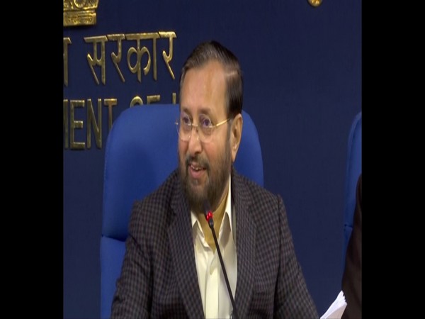 Union Minister Prakash Javadekar adddressing media persons after the Cabinet meeting in New Delhi on Wednesday. Photo/ANI