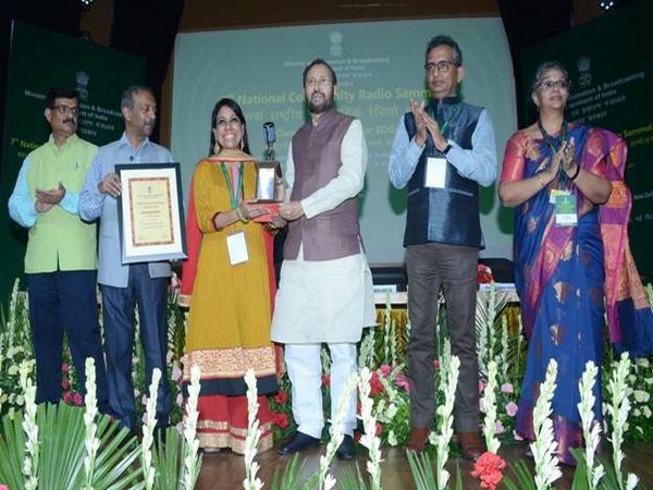 Union Minister Prakash Javadekar at National Awards for Community Radio on Wednesday in New Delhi. Photo/PIB