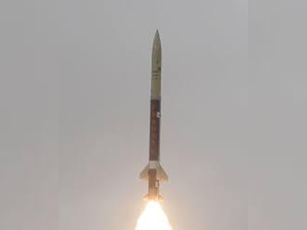 File picture of  Prahar tactical ballistic missile.