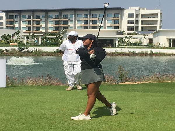 Pranavi Urs in action during round 1 of 7th leg of WPGT